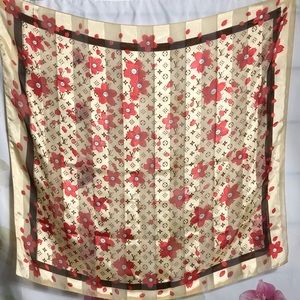 Upscale Satin Chic Designer Inspired: Gold, Brown, Cherry Blossoms